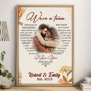 Meeting You Was Fate Becoming Your Friend Was A Choice - Custom Couple Photo Canvas Print - Gift For Couple - Poster & Canvas - GoDuckee