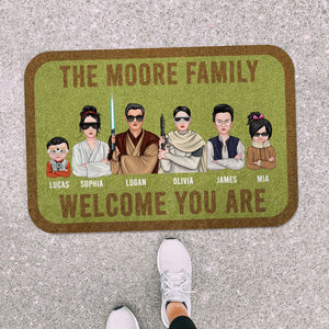 Personalized S. W. Doormat - Welcome You Are - Family Front View - Doormat - GoDuckee