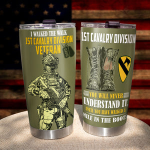 I Walked The Walk Personalized Veteran Tumbler Cup Gift For Him - Tumbler Cup - GoDuckee