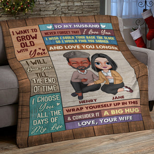 To My Husband I Love You Personalized Blanket, Gift For Couple - Blanket - GoDuckee