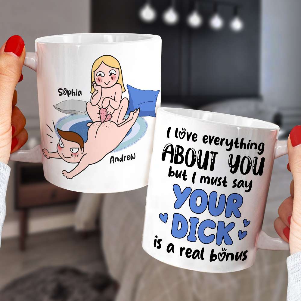I Love Everything About You Personalized Mug, Funny Gift For Couple - Coffee Mug - GoDuckee