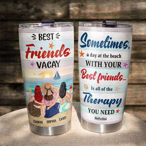 Best Friends Vacay Personalized Tumbler Cup Gift For Friends, Summer Gift - Tumbler Cup - GoDuckee