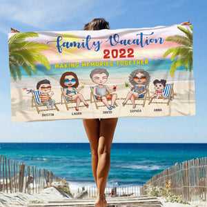Making Memories Together, Beach Towel, Summer Gift for Family Members - Beach Towel - GoDuckee