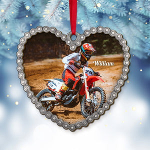 Custom Motocross Photo Ornament, Christmas Tree Decor - Ornament - GoDuckee