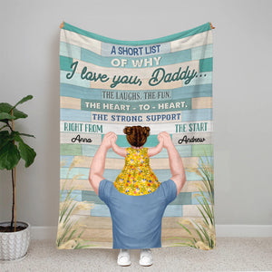 I Love You Daddy - Personalized Father's Day Blanket - Gift For Dad - Blanket - GoDuckee