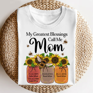 My Greatest Blessings Call Me, Personalized Shirt Hoodie, Gift For Mom - Shirts - GoDuckee