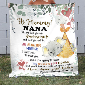 I'm Going To Have The World's Best Mommy, Personalized Balnket, Gift For Family Members - Blanket - GoDuckee