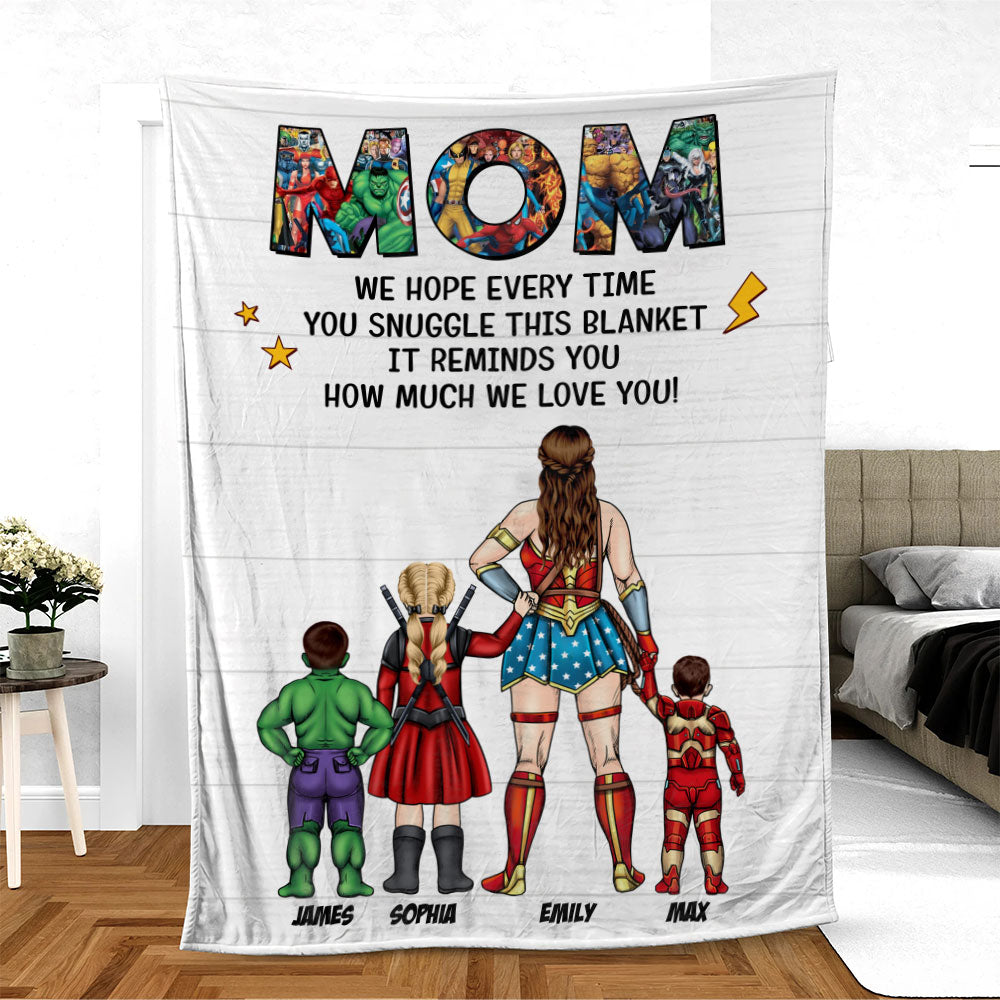 I Love You Mom, Personalized Blanket, Love Mom, Gift For Mom - GoDuckee