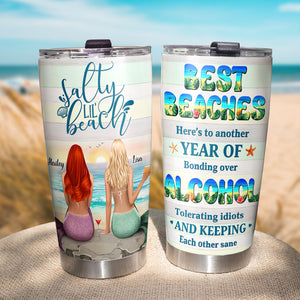 Salty Lil' Beach Personalized Tumbler Cup Gift For Friends - Tumbler Cup - GoDuckee