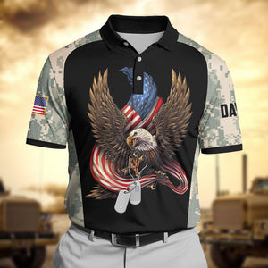 Against All Enemies Foreign & Domestic Personalized Veteran Polo Shirt Gift For Him - AOP Products - GoDuckee