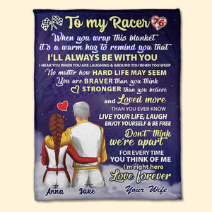 Personalized Racing Couple Blanket - To My Racer I'll Always Be With You - Blanket - GoDuckee