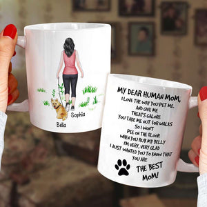 I Love The Way You Pet Me, Dad Mom Pet Lover Personalized Coffee Mug White Mug, Gift For Dad Mom - Coffee Mug - GoDuckee