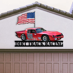 Dirt Track Racing - Personalized Metal Sign - Metal Wall Art - GoDuckee