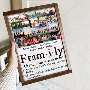 Framily Definition Custom Friends Photo Canvas Print, Gift For Friends - Poster & Canvas - GoDuckee