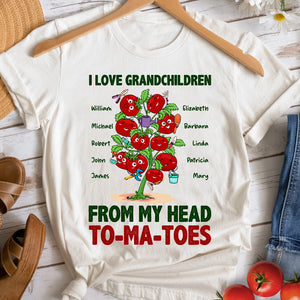 I Love Grandchildren From My Head Tomatoes, Children T-shirt Hoodie Sweatshirt - Shirts - GoDuckee
