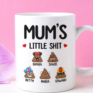 Family Funny Kids, Mom And Children White Mug 02DTDT100323 - Coffee Mug - GoDuckee