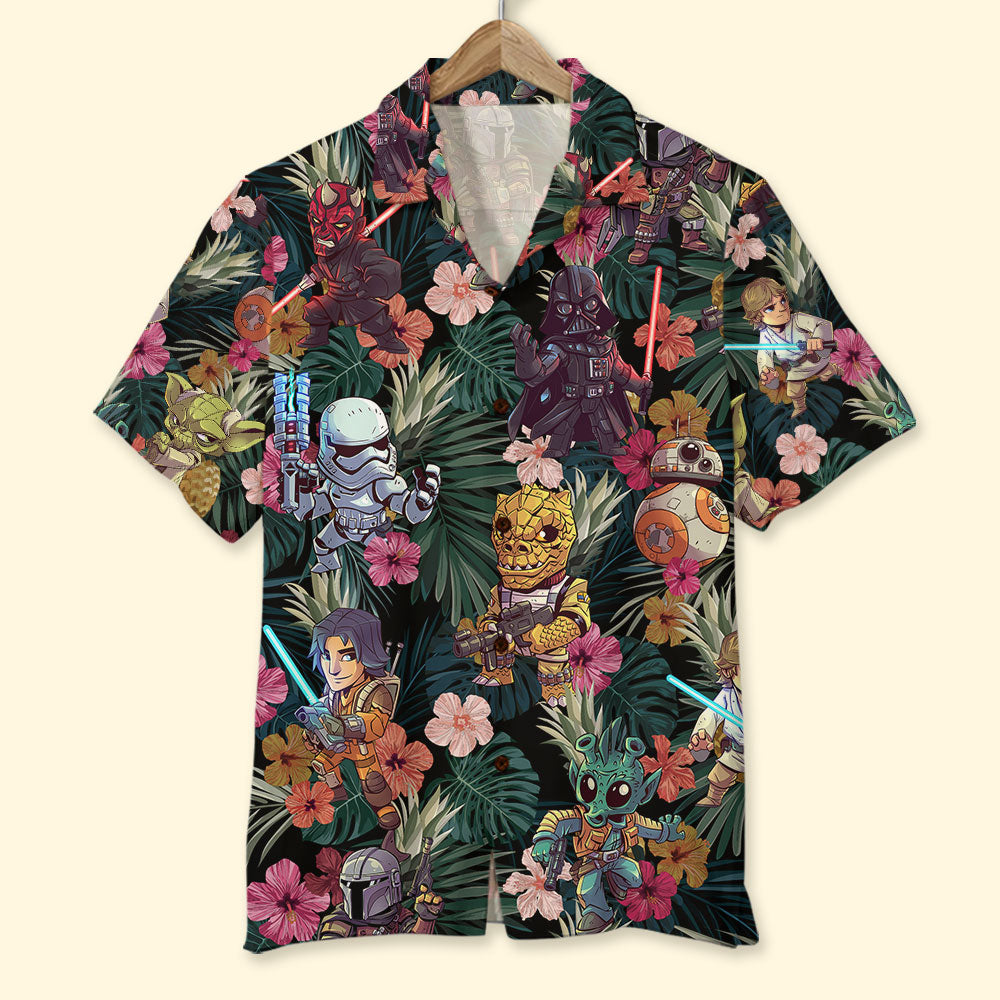 S. W. Hawaiian Shirt - Chibi S. W. Characters Pattern - Hawaiian Shirts - GoDuckee