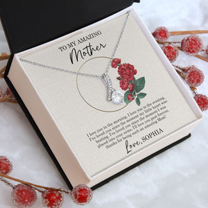 To My Amazing Mother- Gift For Mother-Personalized Alluring Beauty Necklace- Mother's day Alluring Beauty Necklace - Jewelry - GoDuckee