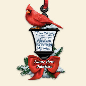 Heaven Your Spirit Lives Forever In My Heart - Personalized Christmas Ornament - Ornament - GoDuckee