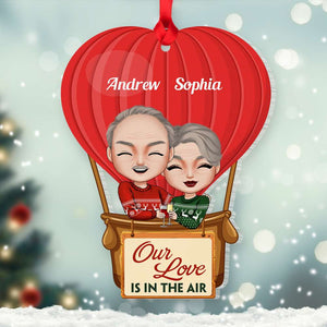 Couple Our Love Is In The Air, Acrylic Custom Shape Ornament - Ornament - GoDuckee