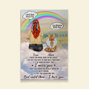 I Wish You Were Here Personalized Heaven Cat Canvas Print Gift For Cat Lovers - Poster & Canvas - GoDuckee