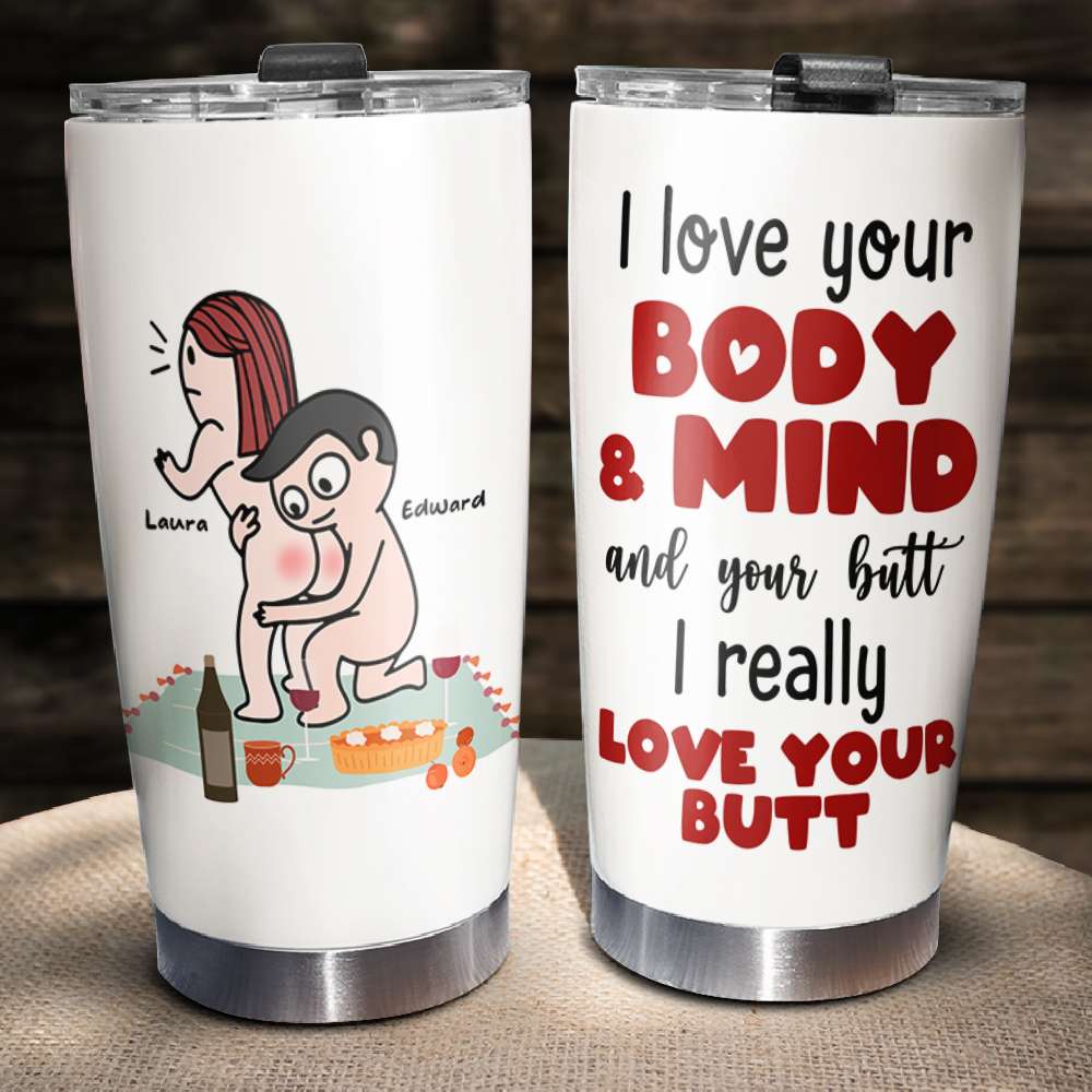 I Really Love Your Butt Personalized Mug, Funny Gift For Couple - Coffee Mug - GoDuckee