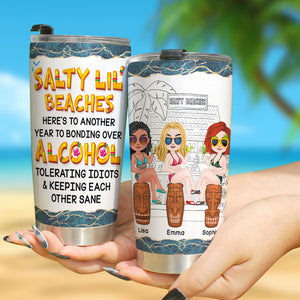 Salty Lil' Beaches, Personalized Summer Friend Tumbler, Gift For Friends - Tumbler Cup - GoDuckee