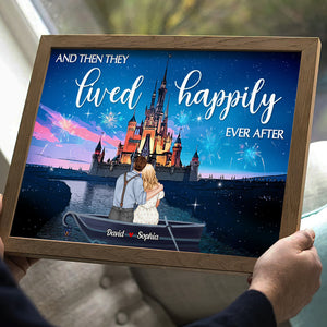 Happily Ever After - Dreaming Couple Canvas, Personalized Canvas Poster - Anniversary, Valentine's Day Gifts For Couple - Poster & Canvas - GoDuckee
