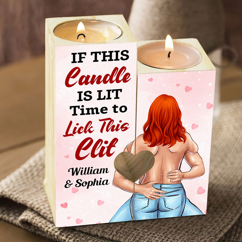 Funny Candle Gift For Her When This Candle's Lit It's Time To Lick