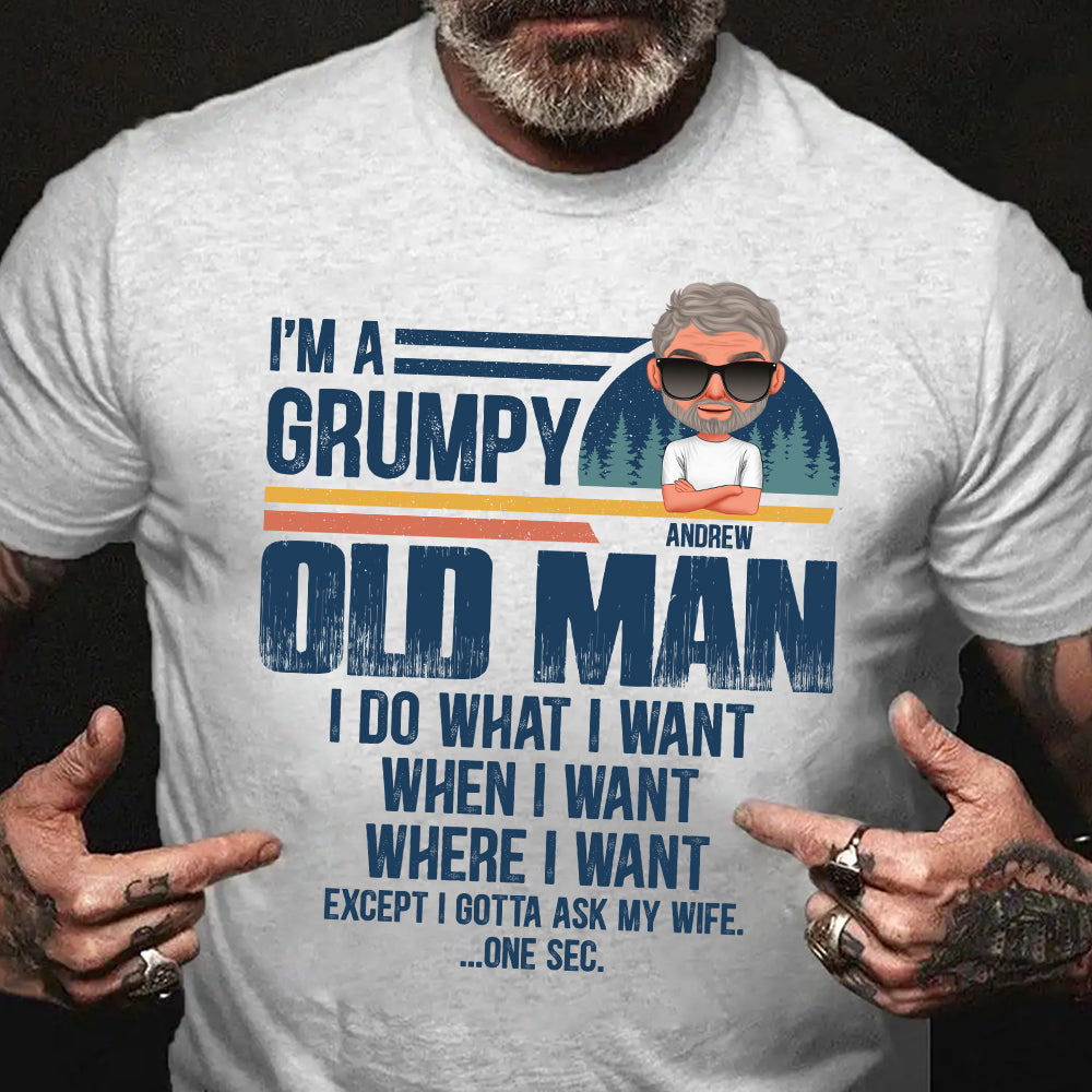 I'm A Grumpy Old Man, Man T-shirt Hoodie Sweatshirt - Shirts - GoDuckee