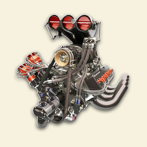 Dragster V8 Engine - Drag Racing Ornament, Christmas Gift For Drag Racer - Ornament - GoDuckee