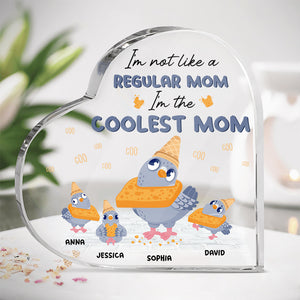 I'm Not Like A Regular Mom, I'm The Coolest Mom - Mother's Day Heart Plaque - Mother's Day Gift - Personalized Heart Plaque - Decorative Plaques - GoDuckee