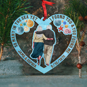 I Found You & You Found Me Personalized Couple Ornament, Christmas Tree Decor - Ornament - GoDuckee