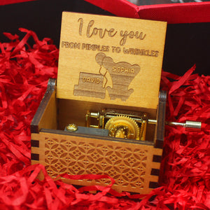 I Love You From Pimples To Wrinkles - Personalized Couple Music Box zimo-03QHDT241222 - Decorative Plaques - GoDuckee