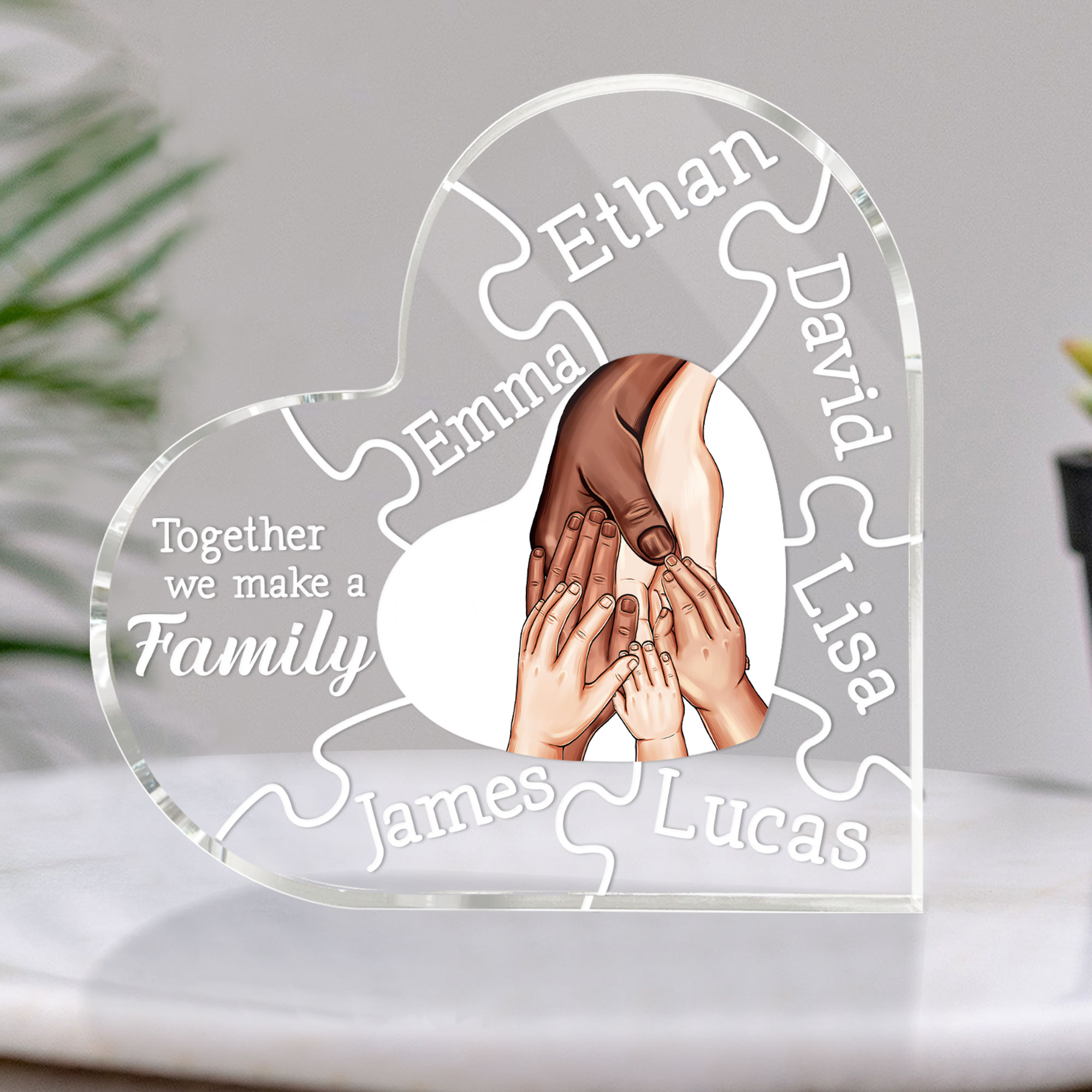 Together We Make A Family Personalized Family Plaque, Gift For Family - Decorative Plaques - GoDuckee