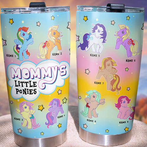 Personalized Unicorn Tumbler - Mom and Grandma Little Ponies - Tumbler Cup - GoDuckee