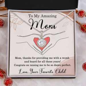 Thanks For Providing Me With A Womb, Personalized Necklace, Gift For Mom, Mother's Day Gift - Jewelry - GoDuckee