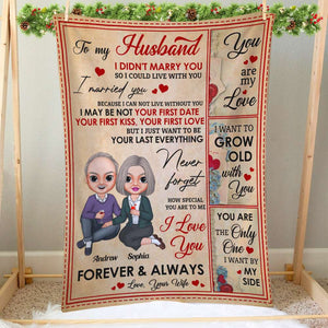 To My Love I Want To Grow Old With You Personalized Blanket, Gift For Couple - Blanket - GoDuckee