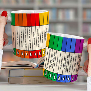 Custom Book Titles Mug, Gift For Book Lovers - Coffee Mug - GoDuckee