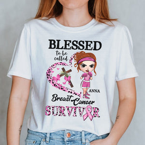 Blessed To Be Called Breast Cancer Survivor, Personalized Breast Cancer Awareness Shirts - Shirts - GoDuckee