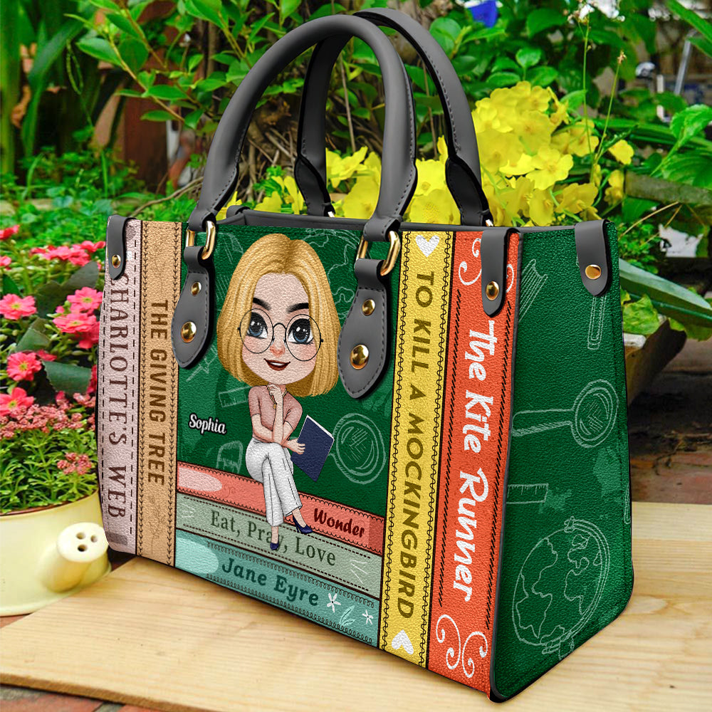 Teacher- Collection Book, Personalized Leather Bag, Gift For Teacher - Leather Bag - GoDuckee