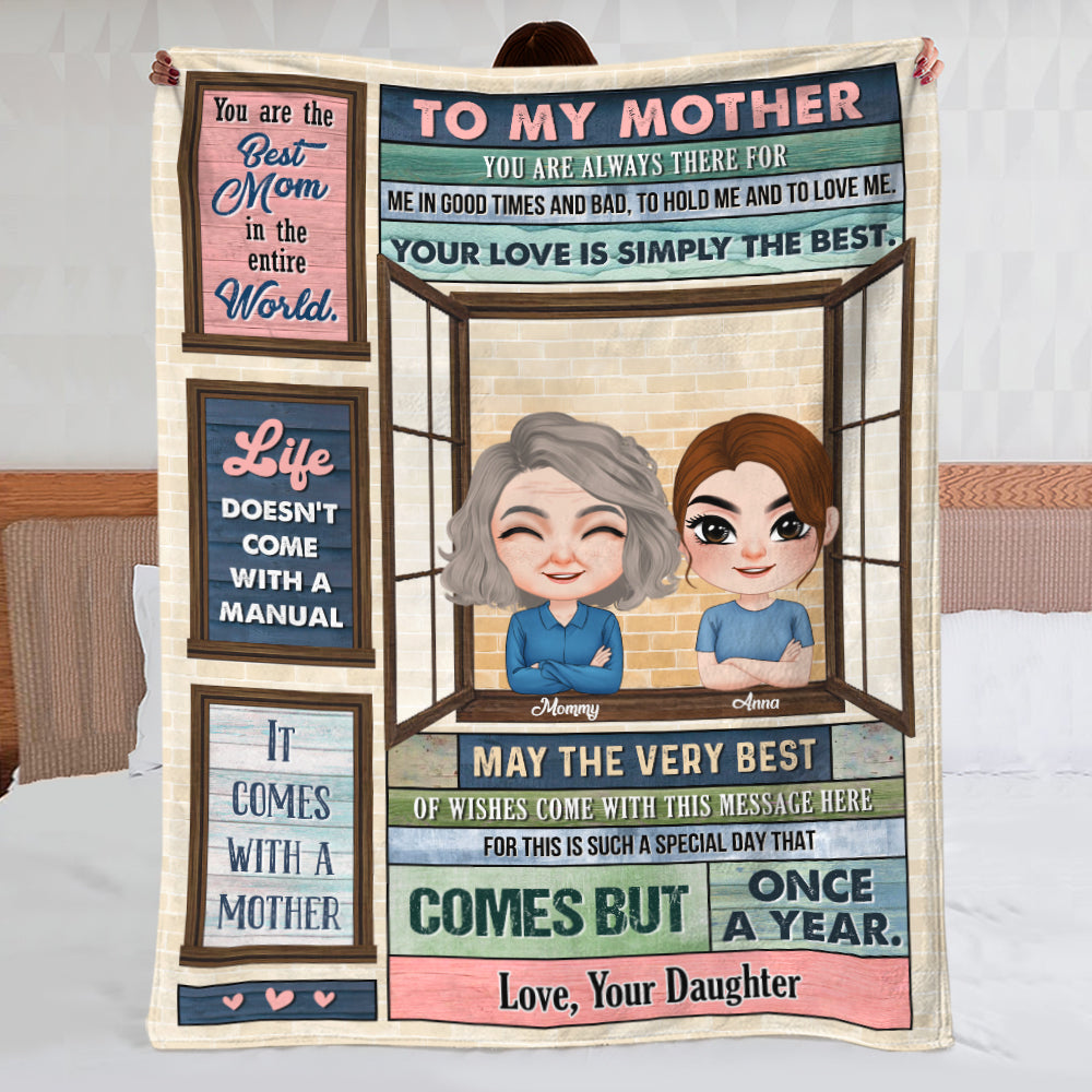 I Love You Mom, Personalized Blanket, Love Mom, Gift For Mom - GoDuckee