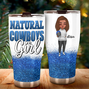 Personalized Football Girl Tumbler, Custom American Football Division, Gift For Football Lovers - Tumbler Cup - GoDuckee