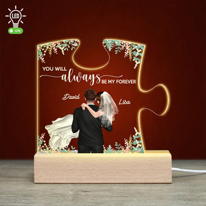 You Will Always Be My Forever Personalized Newly Wedding Couple Led Light, Gift For Couple - Led Night Light - GoDuckee