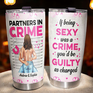 Partner In Crime Personalized Tumbler Cup, Gift For Couple - Tumbler Cup - GoDuckee