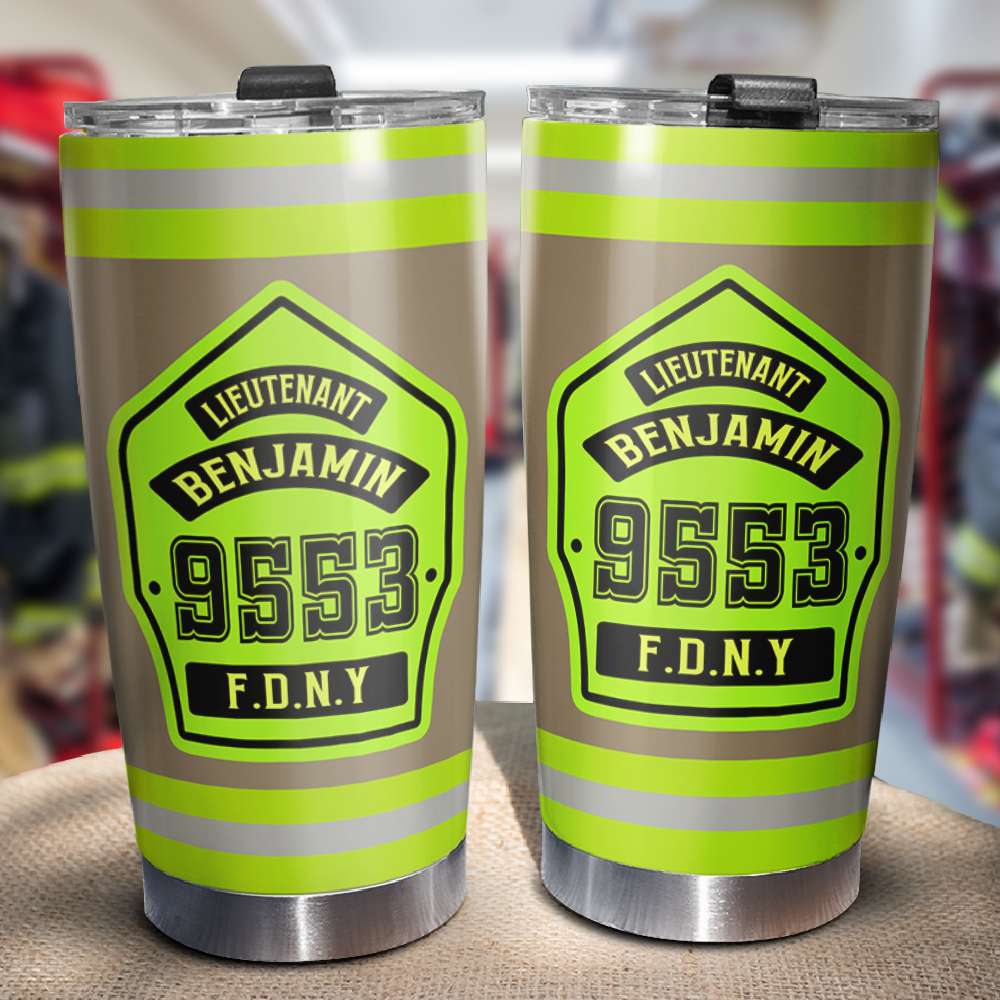 Firefighter Tumbler, Firefighter Personalized Tumbler Gift - Tumbler Cup - GoDuckee