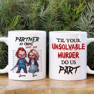 Partner in Crime, Till Murder Couple Do Us Part, Personalized Mug, Couple Gift - Coffee Mug - GoDuckee