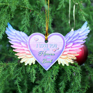 I Love You To The Heaven And Back Custom Heaven Couple Wind Chimes, Christmas Tree Decor - Wind Chimes - GoDuckee