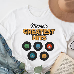 Mama's Greatest Hits Personalized Shirt, Mother's Day Gift For Vinyl Lovers-03qhti170423 - Shirts - GoDuckee