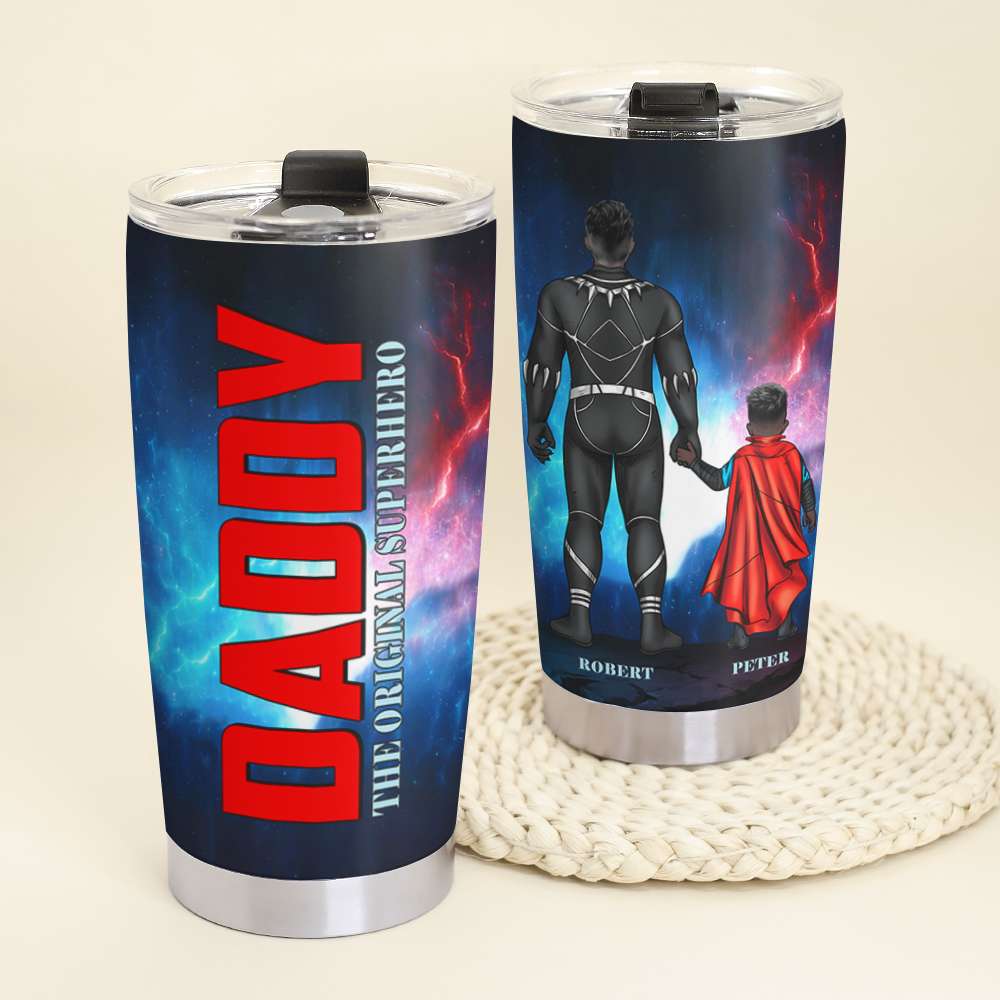 The Original Super Daddy, Personalized Tumbler Cup, Gift For Dad - Tumbler Cup - GoDuckee
